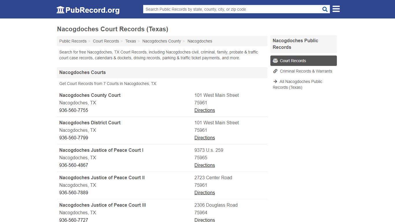 Free Nacogdoches Court Records (Texas Court Records)