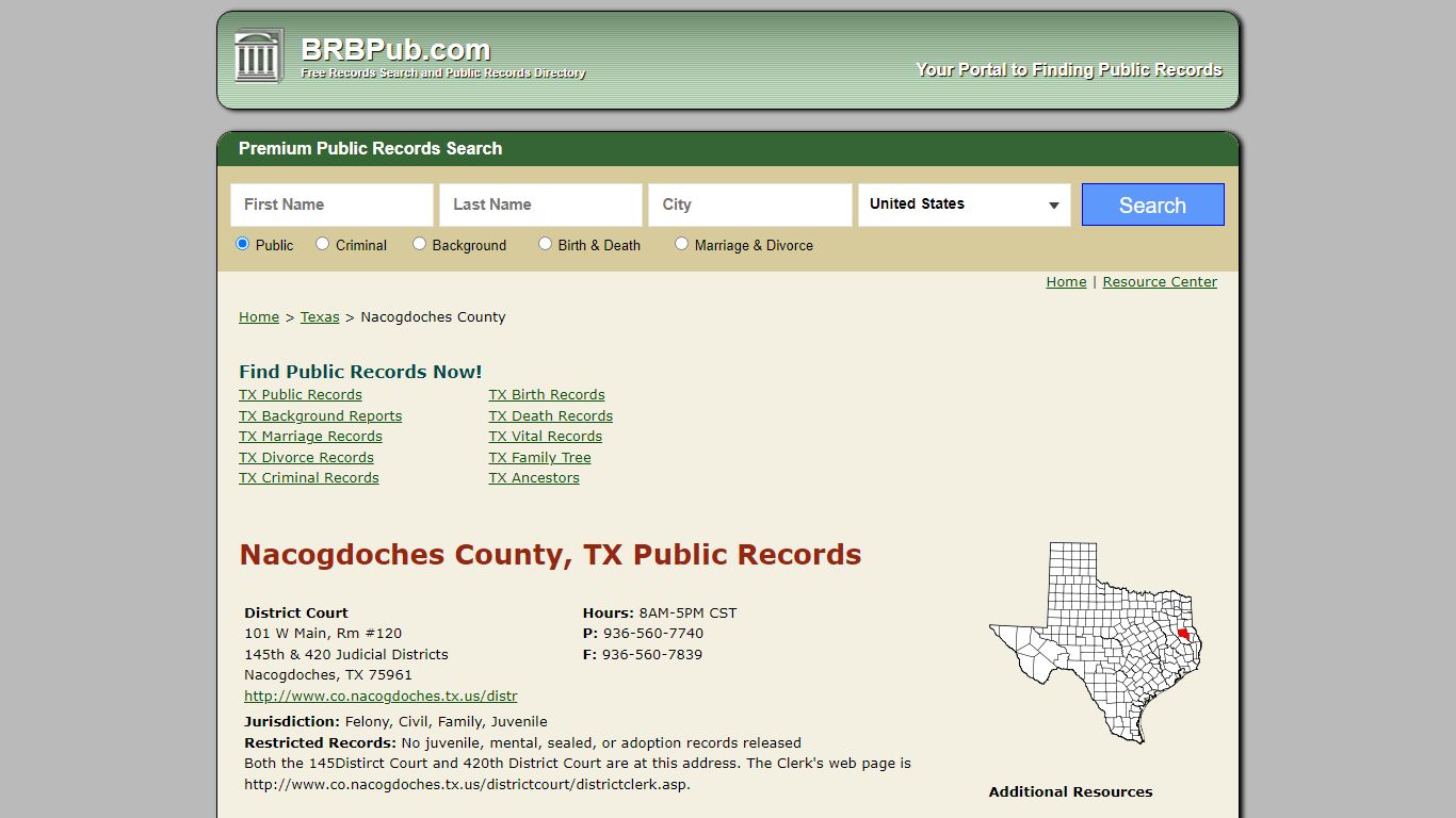 Nacogdoches County Public Records | Search Texas ...